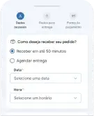 Usuário informando os dados de pagamento para finalizar um pedido